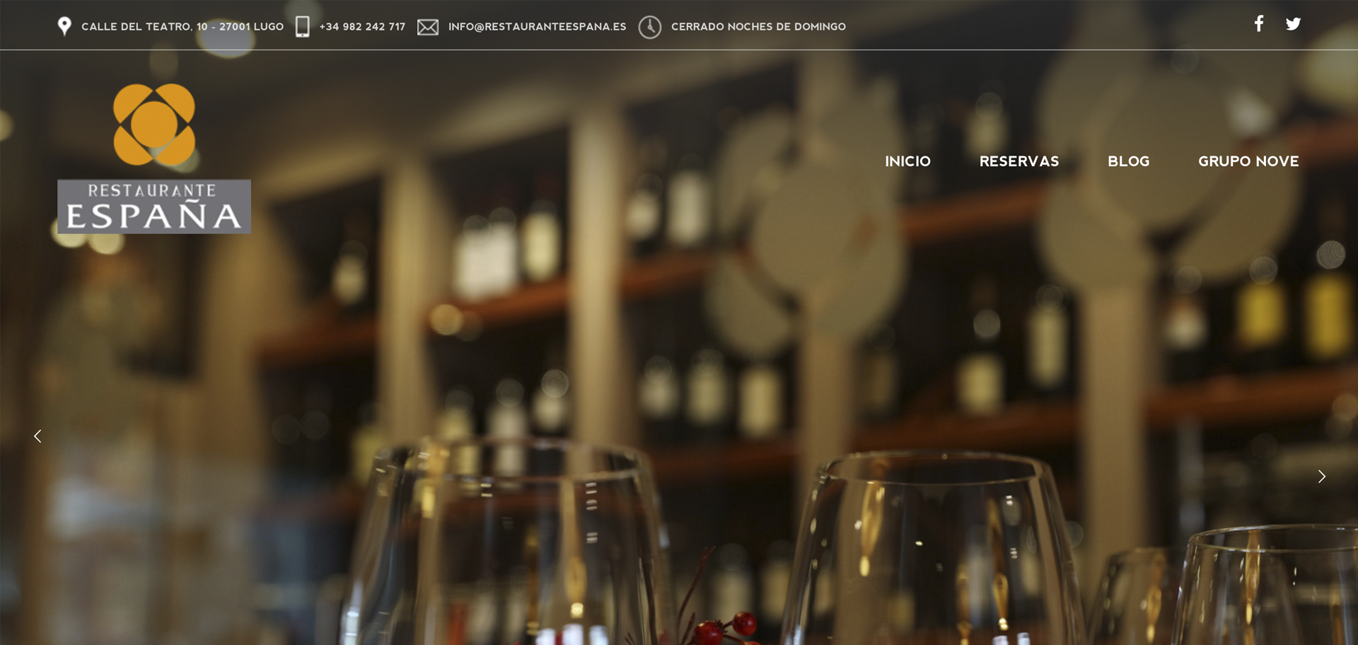 web corporativa de restaurante españa en Lugo